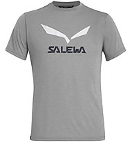 Salewa Solidlogo Dri-Release - T-Shirt Bergsport - Herren, Light Grey/White
