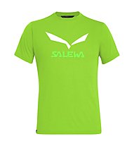 Salewa Solidlogo Dri-Release - T-shirt trekking - uomo, Light Green/White/Green