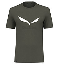 Salewa Solidlogo Dri-Release - T-shirt trekking - uomo, Dark Green/White
