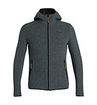 Salewa Woolen 2L - giacca con cappuccio - uomo, Grey/Orange