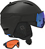 Salomon Driver CA - casco sci con visiera, Black/Blue