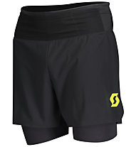 Scott Rc Run Hybrid - pantaloni corti trail running - uomo, Black/Yellow
