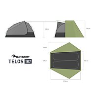 Sea to Summit Telos TR2 - tenda campeggio, Green