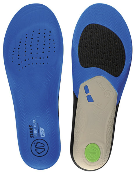 Sidas 3Feet Trail Mid – Trailrunning-Einlegesohlen, Gr. XS