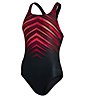 Speedo Printed Medalist - costume intero - donna, Black/Red