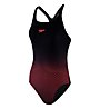 Speedo Printed Medalist Swimsuit - Badeanzug - Damen, Black/Red