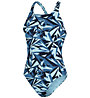 Speedo Printed Medalist Swimsuit - Badeanzug - Damen, Blue/Light Blue