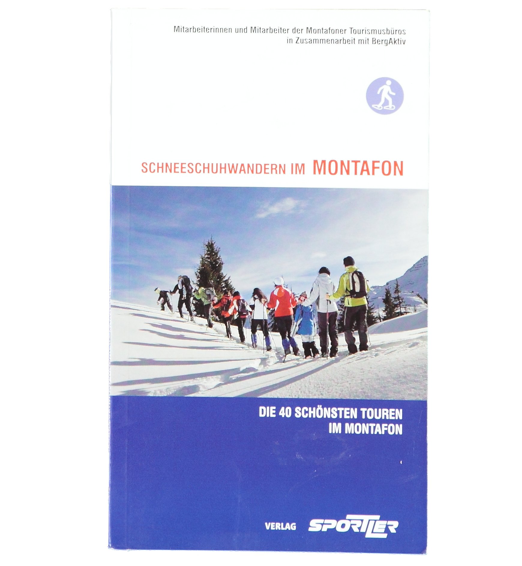 Sportler Schneeschuhwandern in Montafon Führer