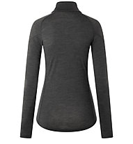Super.Natural W Base 1/4 Zip 230 - maglia a maniche lunghe con zip - donna, Dark Grey