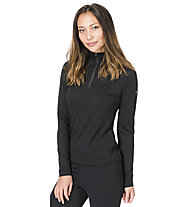 Super.Natural W Base 1/4 Zip 230 - Funktionsshirt langarm mit Reißverschluss - Damen, Black