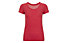 Super.Natural W Base V-Neck Tee 140 - T-Shirt - Damen, Red