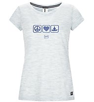 Super.Natural W Digital Graphic Tee 140 - T-Shirt - Damen, Grey/Light Blue