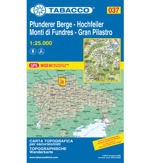Carta Topografica Tabacco Monti di Fundres | MyFitRank