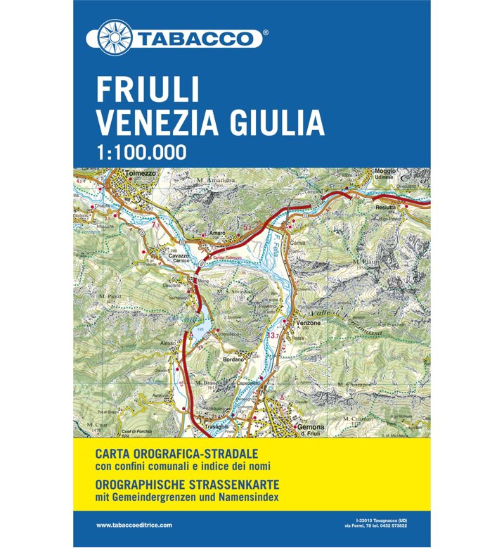 Tabacco Karte Friuli Venezia Giulia - 1:100.000 | Sportler.com