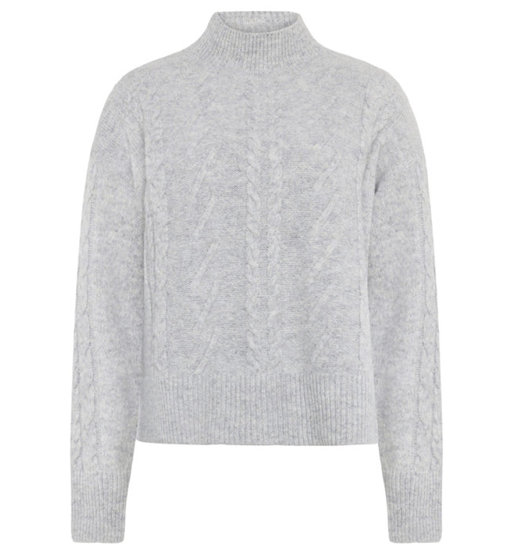 Timezone Cable Knit Mock-Neck W: Maglione Donna Casual