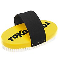 Toko Base Brush oval Nylon with Strap - Waxbürste, Yellow/Black