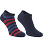 Tommy Hilfiger Duo Stripe 2 pairs - calzini corti - uomo, Blue/Red