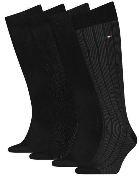 TOMMY HILFIGER Kneehigh 4P Tin Giftbox M - lange Socken - Herren, Gr. 39/42