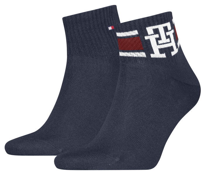TOMMY HILFIGER Quarter 2P Sport M - kurze Socken - Herren, Gr. 43/46