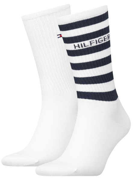 TOMMY HILFIGER Sport Sock 2P Breton ST M - lange Socken - Herren, Gr. 39/42