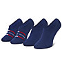 Tommy Hilfiger TH Footie 2P Breton Stripe - kurze Socken - Herren, Dark Blue