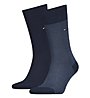Tommy Hilfiger Men Sock 2P Breton Stripe - Lange Socken - Herren, Blue