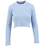 Tommy Jeans BXY Crop Rib - maglione - donna, Light Blue