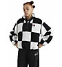 Tommy Jeans Checkerboard Sherpa Popover - felpa in pile - donna, Black/White