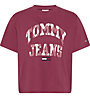 Tommy Jeans Classic College Argyle - T-shirt - donna, Red