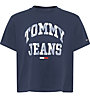 Tommy Jeans Classic College Argyle - T-Shirt - Damen, Dark Blue