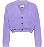 Tommy Jeans Crop Furry Cardigan - Pullover - Damen, Purple