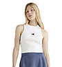 Tommy Jeans Crop Timeless Circle - Top - Damen, White