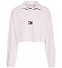 Tommy Jeans Crop Velour Badge - Sweatshirt - Damen, Pink