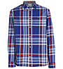 Tommy Jeans Essential Check - camicia maniche lunghe - uomo, Blue/Red