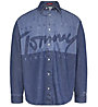 Tommy Jeans Lasered Wide Denim - camicia a maniche lunghe - uomo, Dark Blue