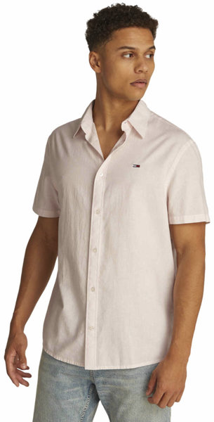 TOMMY JEANS Linen Blend M - Kurzarm Hemd - Herren, Gr. M