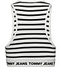 Tommy Jeans  Logo Wb Crop Stripe - Top - Damen, Black/White