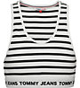 Tommy Jeans  Logo Wb Crop Stripe - Top - Damen, Black/White