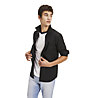 Tommy Jeans Original Stretch - camicia a maniche lunghe - uomo, Black