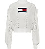 Tommy Jeans Oversize Flag Stitch - Pullover - Damen, White