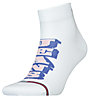Tommy Jeans TH Uni Quarter 1P Candycrush - kurze Socken - Herren, White