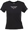 Tommy Jeans W Essential Logo 1 Ss - T-Shirt - Damen, Black