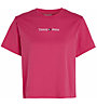 Tommy Jeans  W Serif Linear - T-Shirt - Damen, Pink