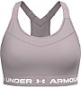 Under Armour Armour High Crossback - Sport-BH - Damen, Light Pink/White