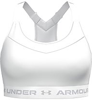 Under Armour Armour High Crossback - Sport-BH - Damen, White/Grey