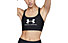 Under Armour Armour Mid Sportstyle Graphic - reggiseno sportivo a supporto medio - donna, Black/White