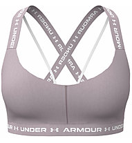 Under Armour UA Crossback Low - Sport-BH - Damen, Light Pink/White