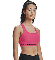 Under Armour Crossback Mid - reggiseno sportivo a medio sostegno - donna, Pink/Black