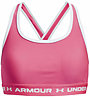 Under Armour Crossback Mid Solid J - reggiseno sportivo sostegno medio - ragazza, Pink