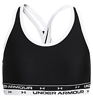 Under Armour Crossback Solid - reggiseno sportivo - ragazza, Black/White